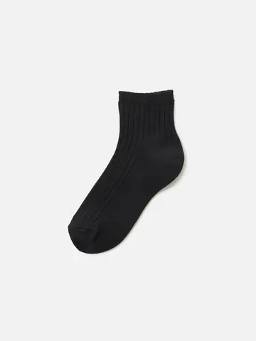 キッズ 表糸綿100％で毛玉が出来にくいショートソックス / 16-18cm