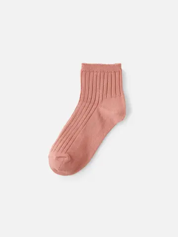 キッズ 表糸綿100％で毛玉が出来にくいショートソックス / 16-18cm