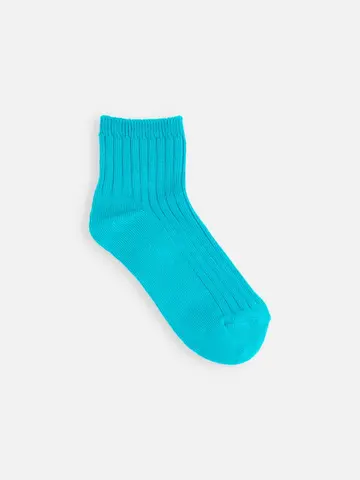 キッズ 表糸綿100％で毛玉が出来にくいショートソックス / 16-18cm