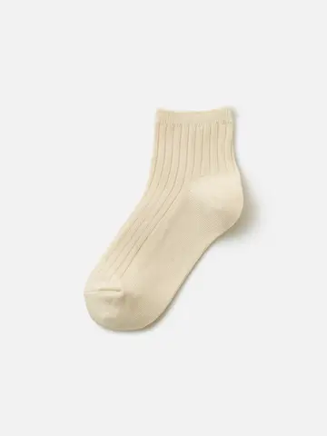 キッズ 表糸コットン100％で毛玉が出来にくい:ショートソックス19～21cm【カスタム刺繍対応】