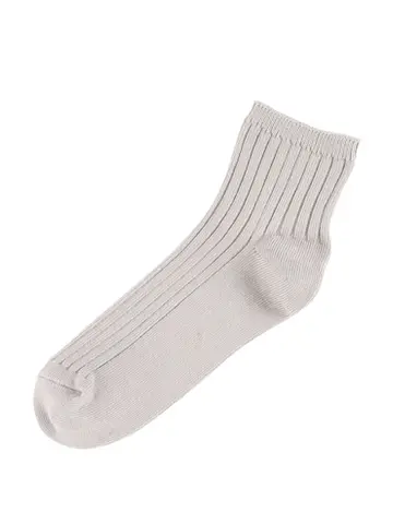 キッズ 表糸コットン100％で毛玉が出来にくい:ショートソックス19～21cm【カスタム刺繍対応】