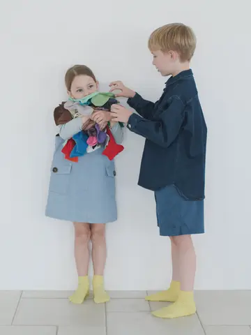 キッズ 表糸コットン100％で毛玉が出来にくい:ショートソックス19～21cm【カスタム刺繍対応】