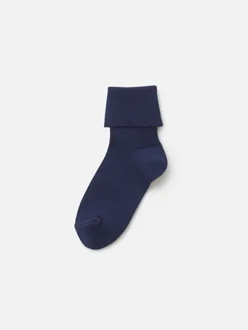 【キッズ 】綿折り返しピコフリルソックス19～21cm