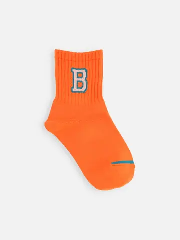 キッズ バイカラーアルファベットソックス16～18cm