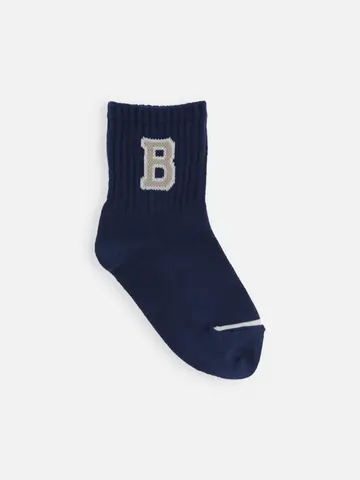 キッズ バイカラーアルファベットソックス16～18cm