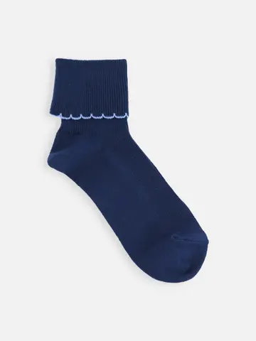 キッズ 折り返し配色フリルソックス16～18cm