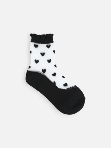 キッズ ハートシアーソックス19～21cm