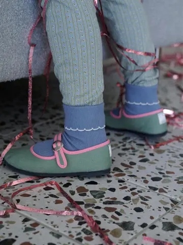 キッズ 折り返し配色フリルソックス19～21cm