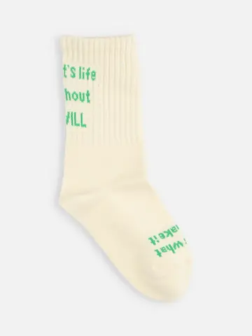 キッズ メッセージロゴソックス19~21cm
