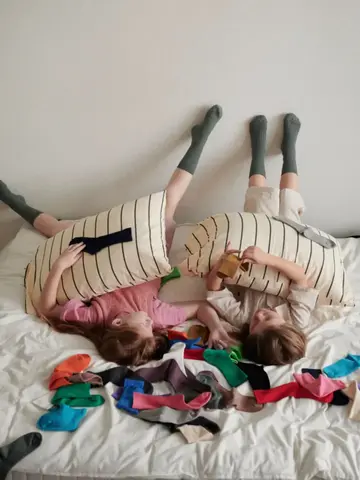 キッズ表糸コットン100％毛玉が出来にくい：リブハイクルーソックス16～18cm【カスタム刺繍対応】