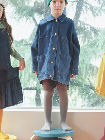 【キッズ】210デニール杢タイツ / 125-145cm