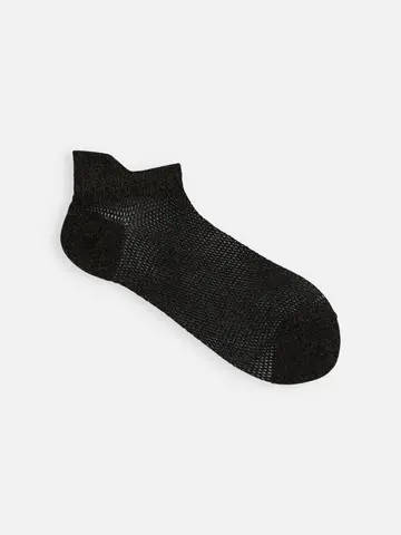 シャイニーラメメッシュアキレスガード付きスニーカー用ソックス