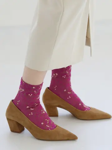 花と実フロートショートソックス