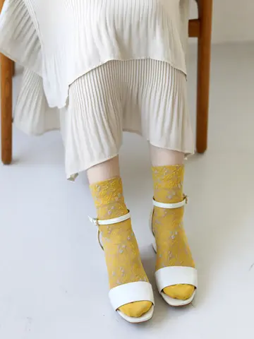 花と実フロートショートソックス