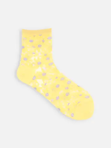 シースルー花柄ショートソックス