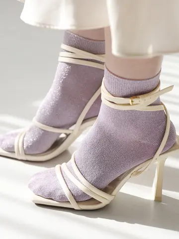 【定番】グリッターラメショートソックス