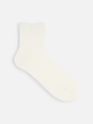 WOOL混アンゴラ無地ショートソックス