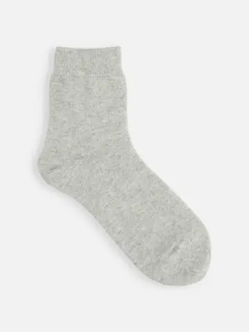 WOOL混アンゴラ無地ショートソックス