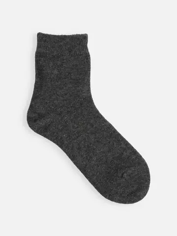 WOOL混アンゴラ無地ショートソックス