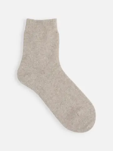 WOOL混アンゴラ無地ショートソックス