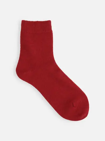 WOOL混アンゴラ無地ショートソックス