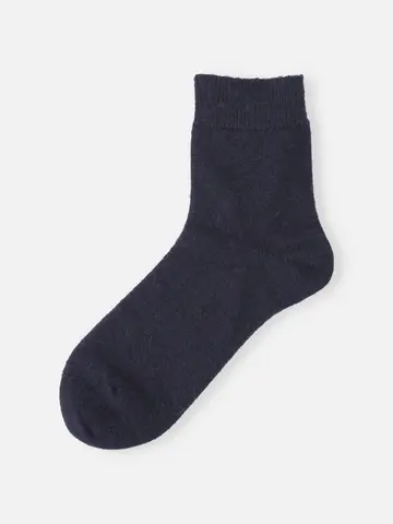 WOOL混アンゴラ無地ショートソックス