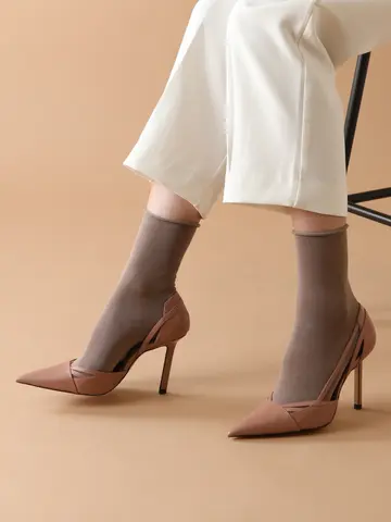 【定番】綿混ロールショートソックス