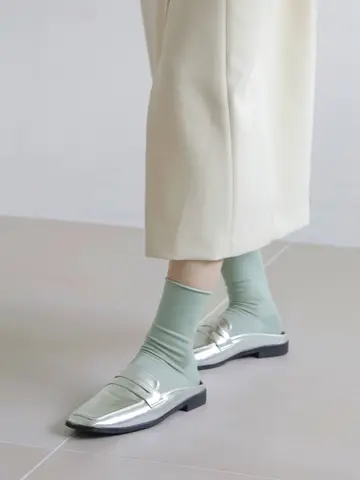 【定番】綿混ロールショートソックス
