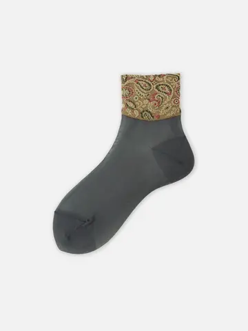 ゴム口フロートシースルーショートソックス