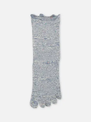 杢カラフルネップ五本指ショートソックス