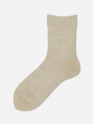 メランジゴム口くるくるショートソックス