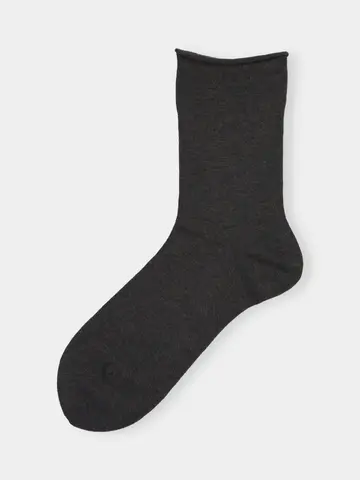 メランジゴム口くるくるショートソックス