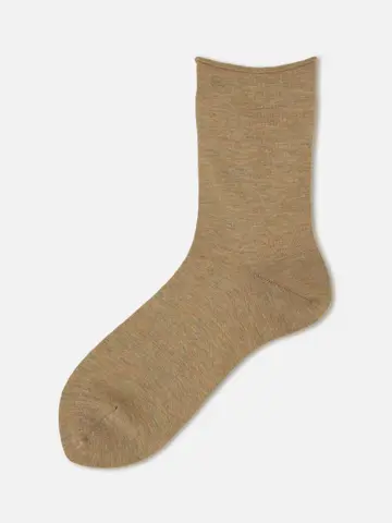 メランジゴム口くるくるショートソックス