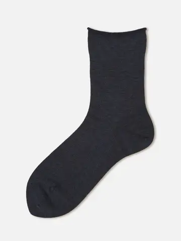 メランジゴム口くるくるショートソックス