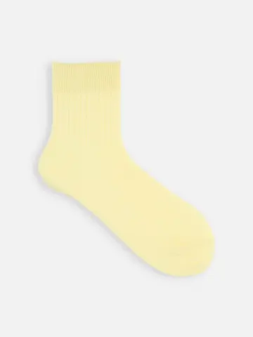 シルケット5×2リブショートソックス