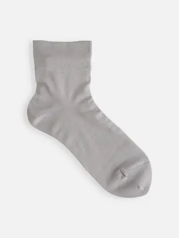 最高級綿スビンゴールド無地ショートソックス