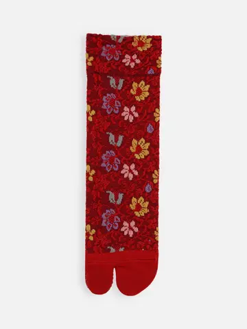 花フロート柄足袋ソックス