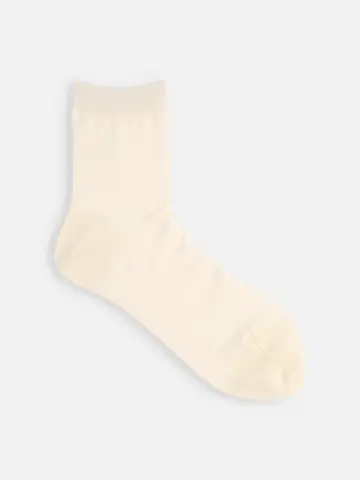 綿無地ショートソックス