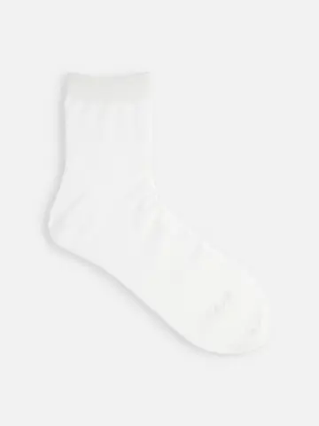 綿無地ショートソックス