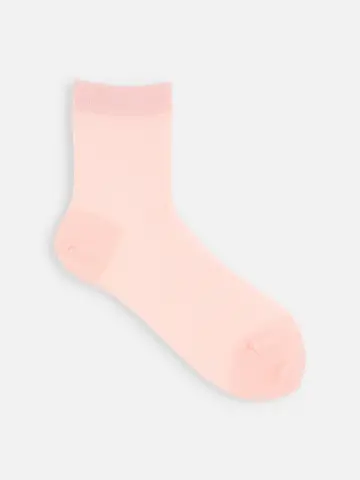 綿無地ショートソックス