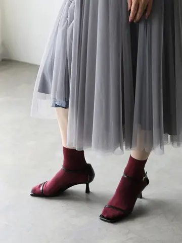 綿無地ショートソックス