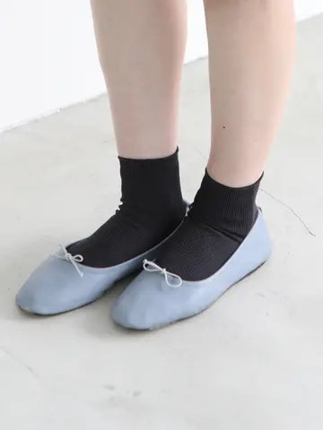 【定番】コットンブライトリブショートソックス