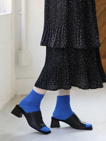 【定番】コットンブライトリブショートソックス