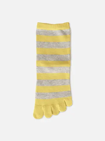 五本指ボーダーショートソックス