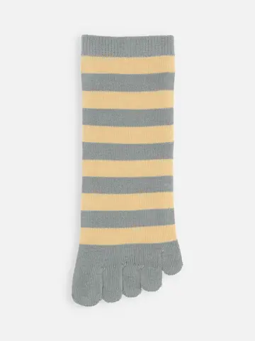 五本指ボーダーショートソックス