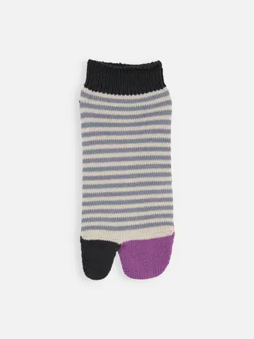 足袋ボーダーショートソックス