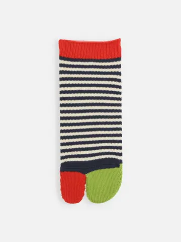 足袋ボーダーショートソックス