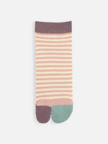 足袋ボーダーショートソックス