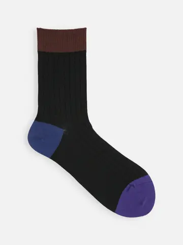 薄手3面切替ショートソックス