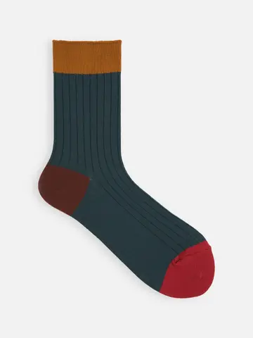 薄手3面切替ショートソックス